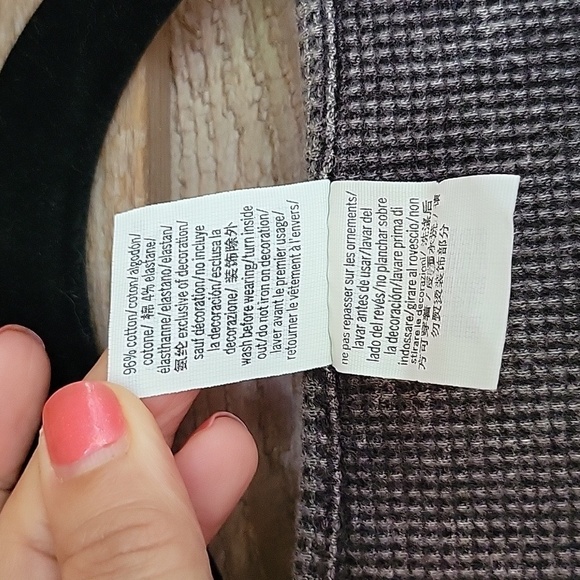 Victoria's Secret Pink Size Small Gray Long Sleeve Waffle Dress - Picture 5 of 7